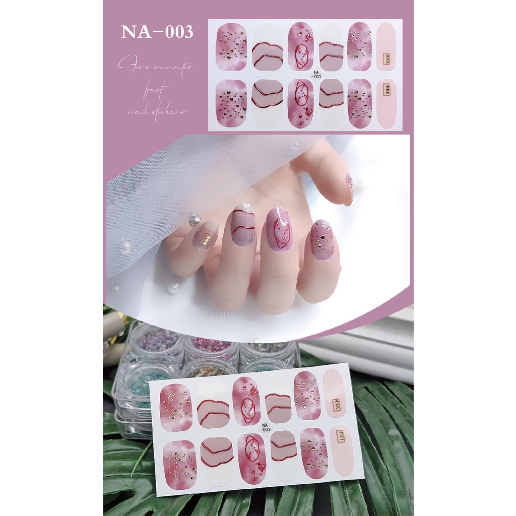 12Pcs/Stiker Kuku Murah / Nail Art Sticker / Nail Art Stiker / Nail Art &amp; Sticker NA Series Premium