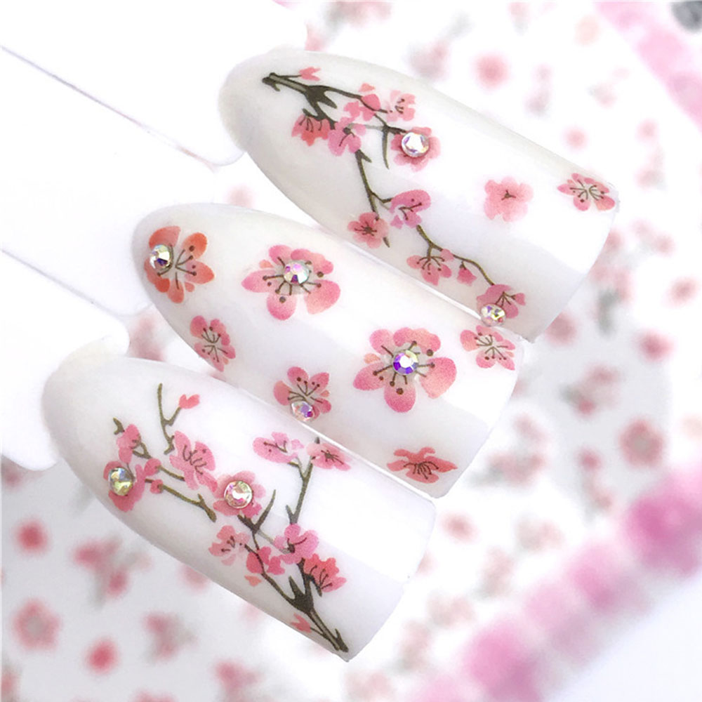 Mxbeauty Stiker Kuku Motif Bunga Daisy 3d Transfer Air Untuk Nail Art / Manicure / Hadiah