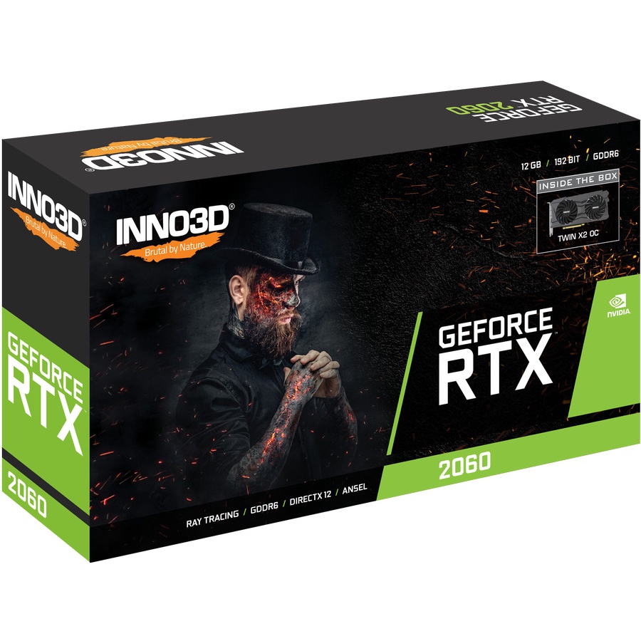 INNO3D RTX 2060 TWIN X2 OC 12GB GDDR6 192BIT 12G RTX2060 VGA NVIDIA