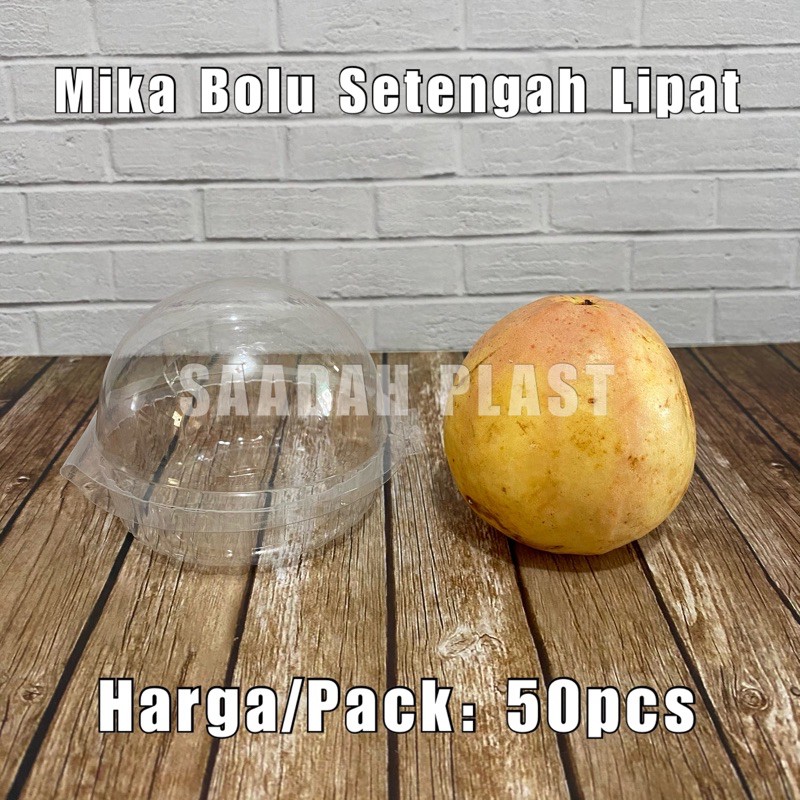 (ISI 50) Mika Bolu Setengah Lipat / Mika Cup Cake Muffin Mini Cake Tart Box Bola