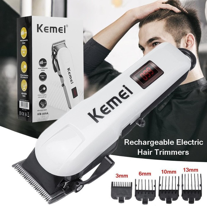 Alat Mesin Cukur Rambut Rechargeable Kemei KM-809A