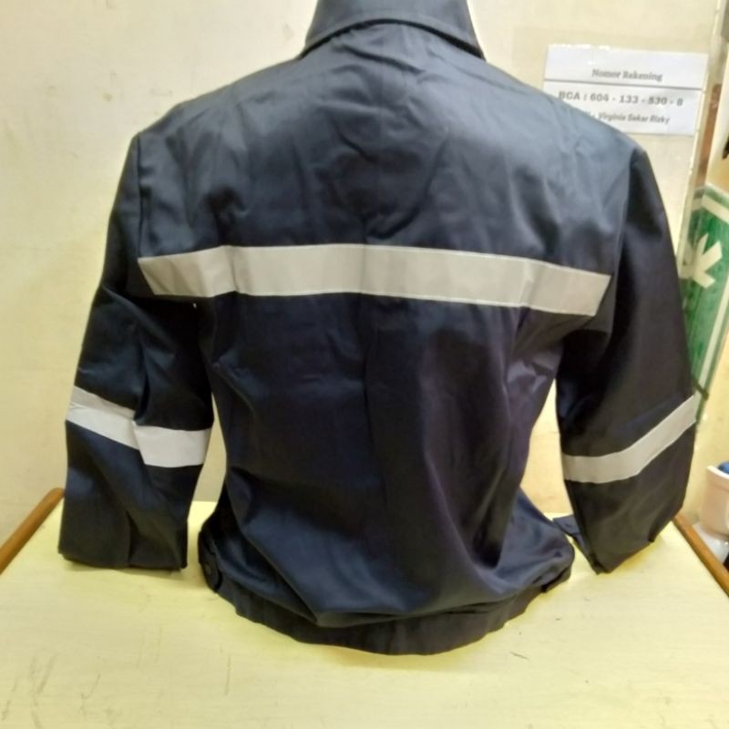 BAJU SAFETY LENGAN PANJANG / SETELAN CELANA LOGO SERAGAM KERJA K3 PROYEK TAMBANG MURAH