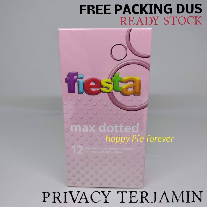 Privasi Aman Kondom Fiesta Max Dotted isi 12 - kontrasepsi kesehatan kb pria wanita