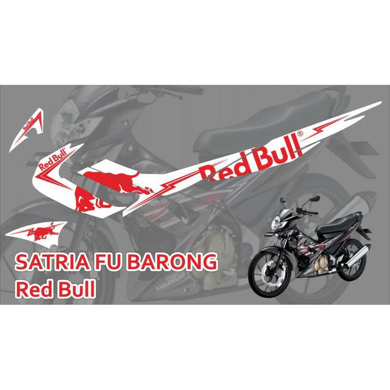 Stiker Striping Variasi Satria Fu Barong RedBull (putih)
