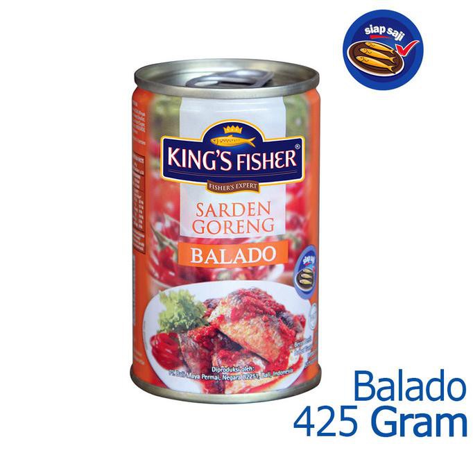 

PAKET 3 pcs King's Fisher Sarden Goreng Rasa Balado Makanan Kaleng 425