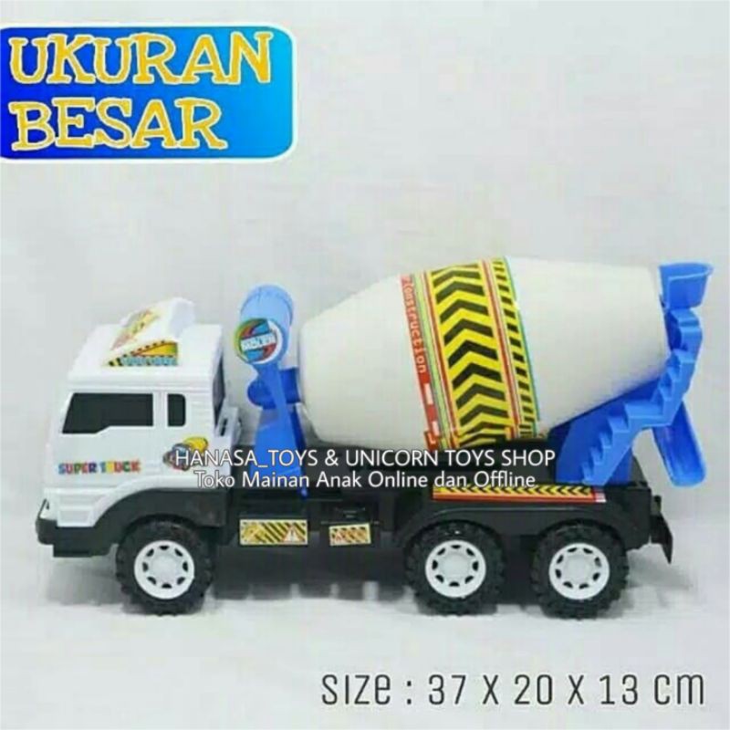 Mainan Anak Truk Molen Mixer Besar