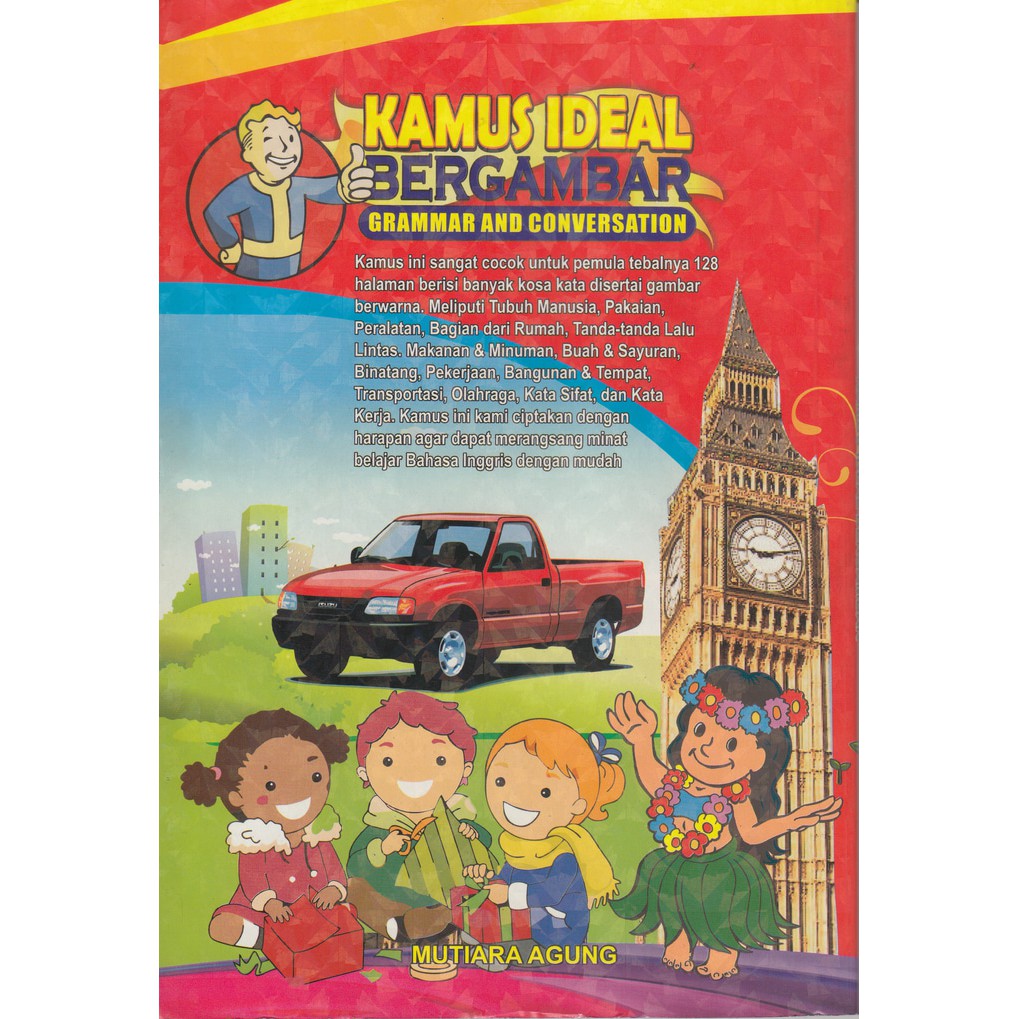 Buku Kamus Bahasa Inggris Ideal Bergambar PAUD TK SD Shopee Indonesia