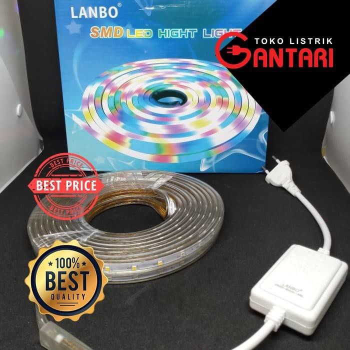 Lampu Selang 10 Meter RGB Lanboo Nyala Lampu Bisa Diganti Hingga 8 Variasi