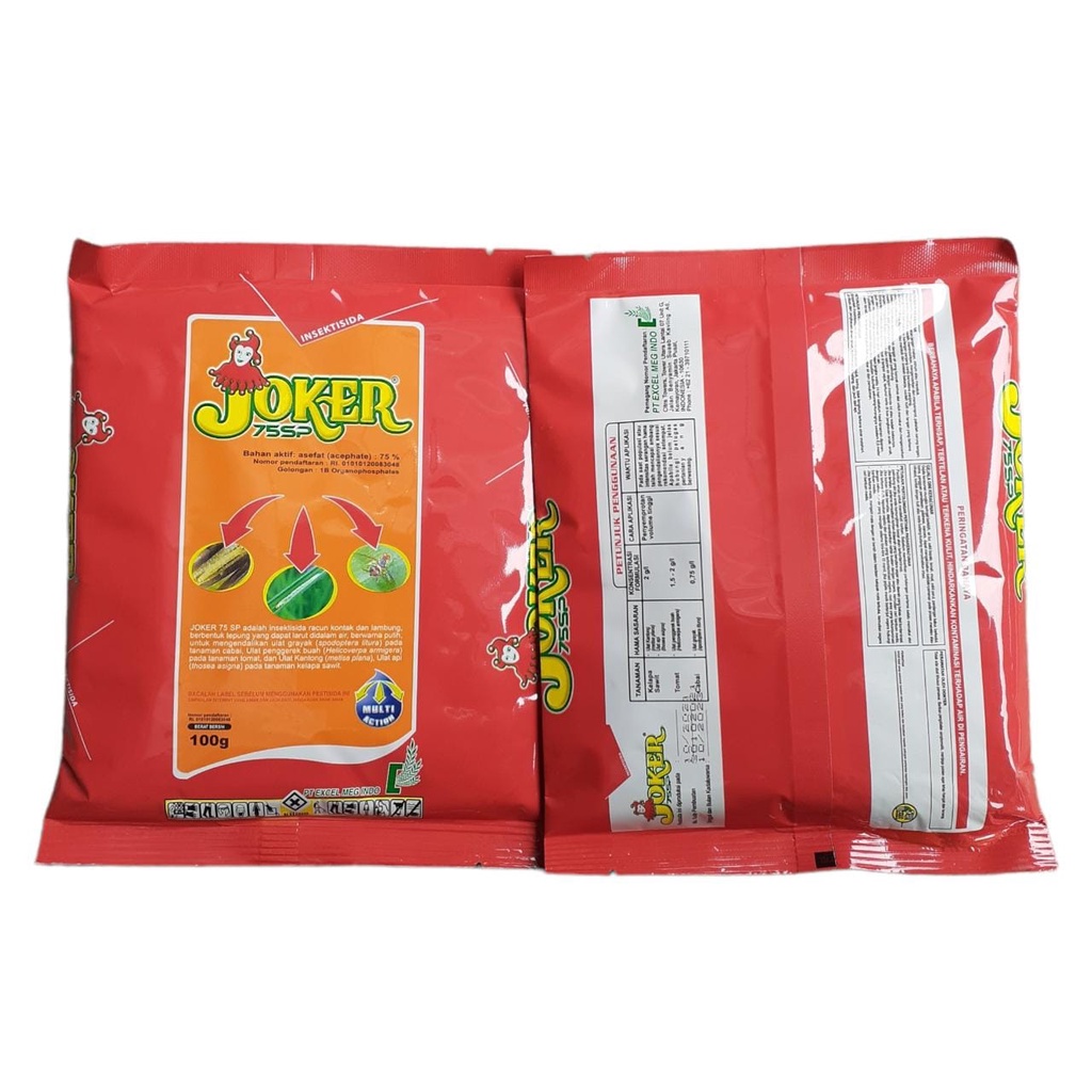 Insektisida Joker 75SP 100gr Bahan Aktif Achepate 75 % Asefat Sidasat 75SP Manthene 75SP Barfate 75SP Prosefat Manthene Venom Vampyr 700EC Orthene