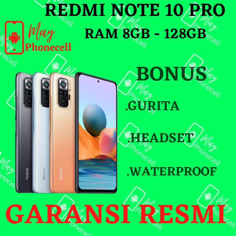 hp xiaomi redmi note 10 pro 10pro ram 8gb internal 128gb 8 128 6 128 garansi resmi 1 tahun termurah 