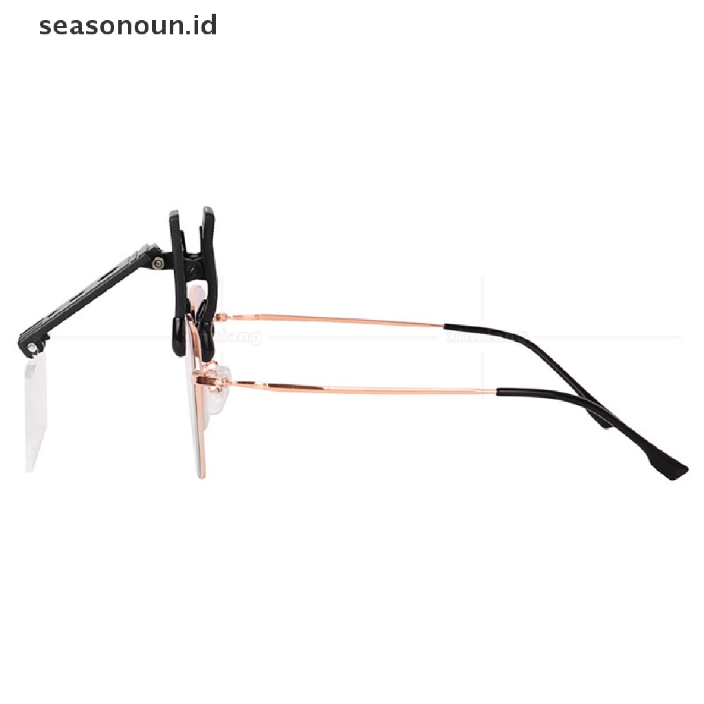 【seasonoun】 1.5X/2.5X/3.5X Magnifying Glass Optical Instruments Folding Clip On Eyeglass .