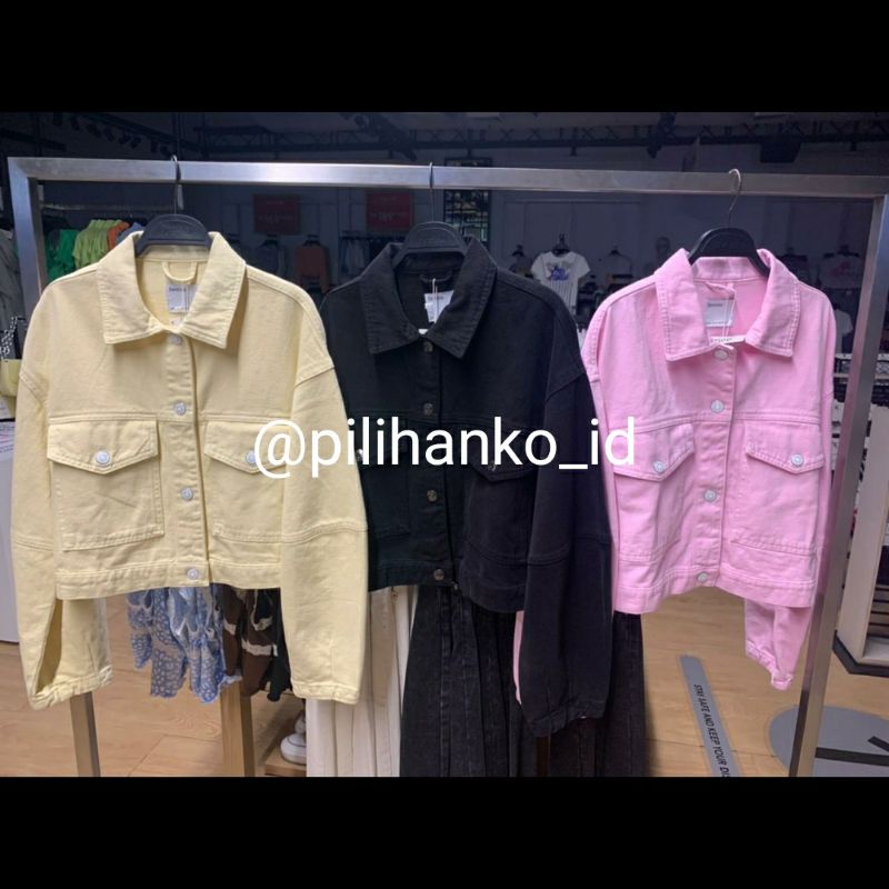Kemeja Bershka Original Denim Jaket Shirt Mantel
