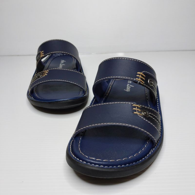 Sandal Slide Anak Remaja 33-37 Bahan Kulit Tebal (Vernon 02)