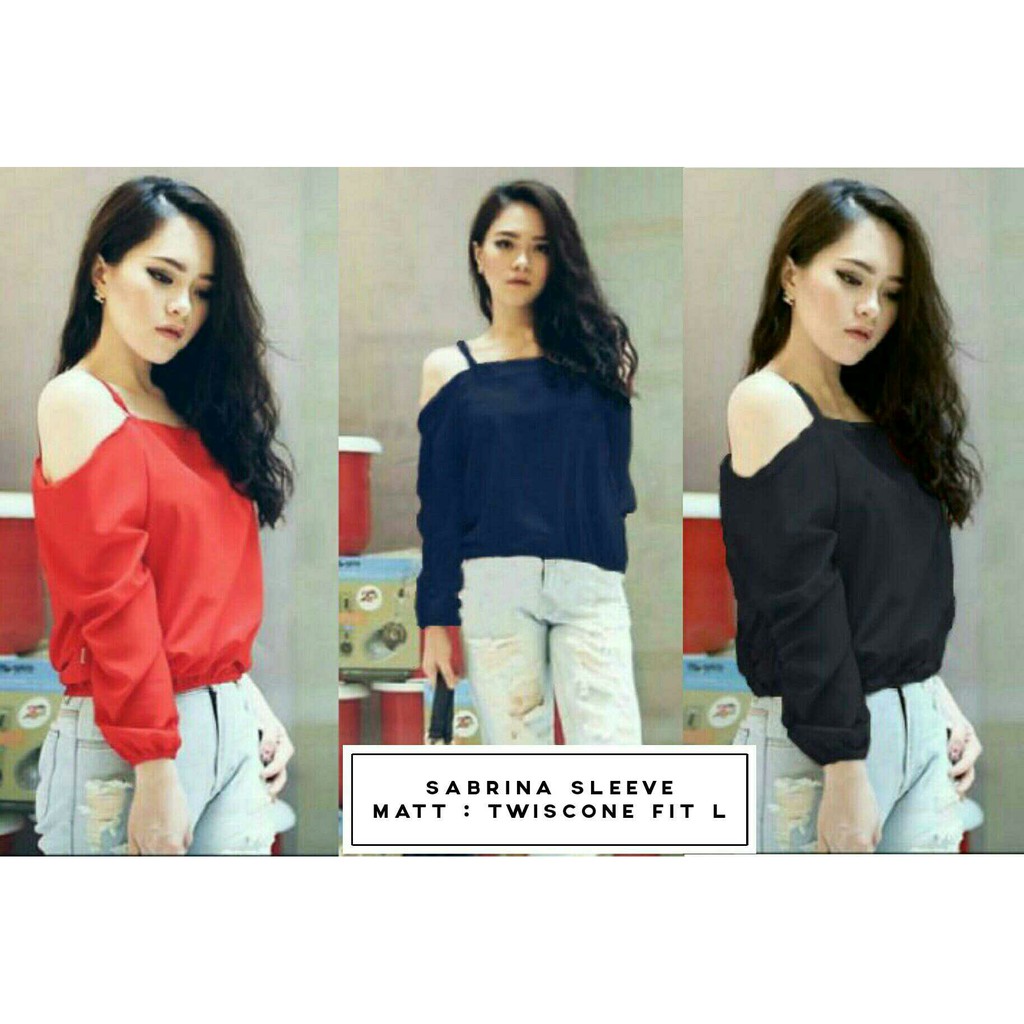 [sabrina sleeve RO] blouse wanita twiscont var color