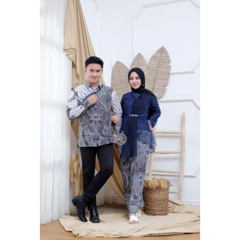 BAJU COUPLE  BROKAT SELENDANG MODERN