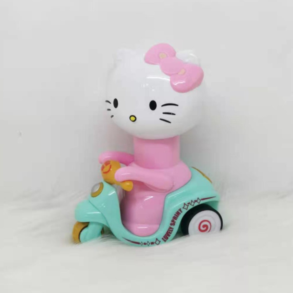 Mainan Motor Vespa Manual HELLO KITTY [ Bisa Jalan Tanpa Batrei ]