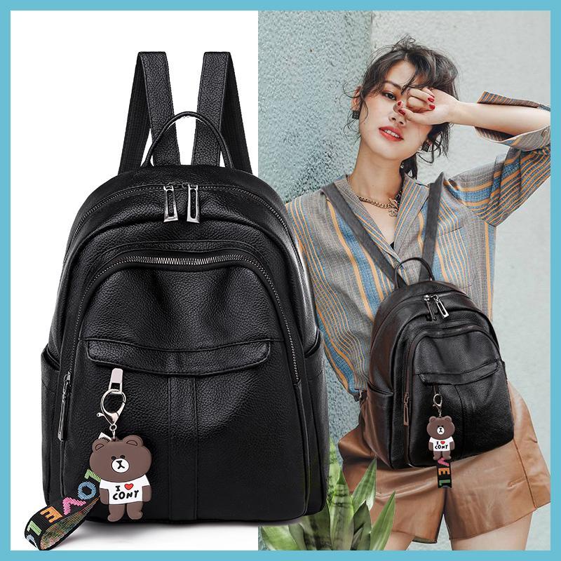 Tas Shopee Martin Terbaru ♠♧₪Tas Wanita Tas Ransel Tekstur Kulit Wanita 2019 Musim Gugur Baru Kapasi
