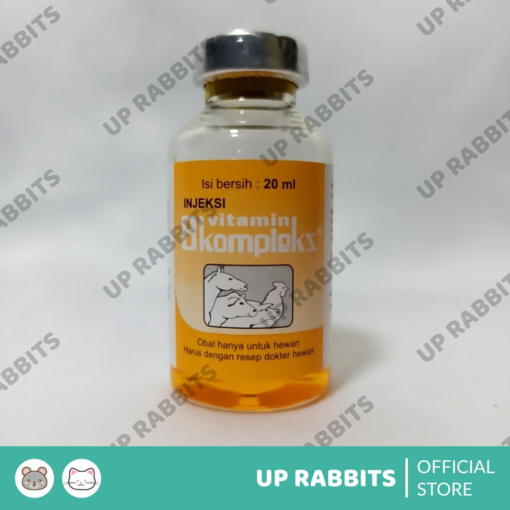 B kompleks 20ml FREE suntikan, Vitamin inject untuk kelinci dan hewan ternak lain