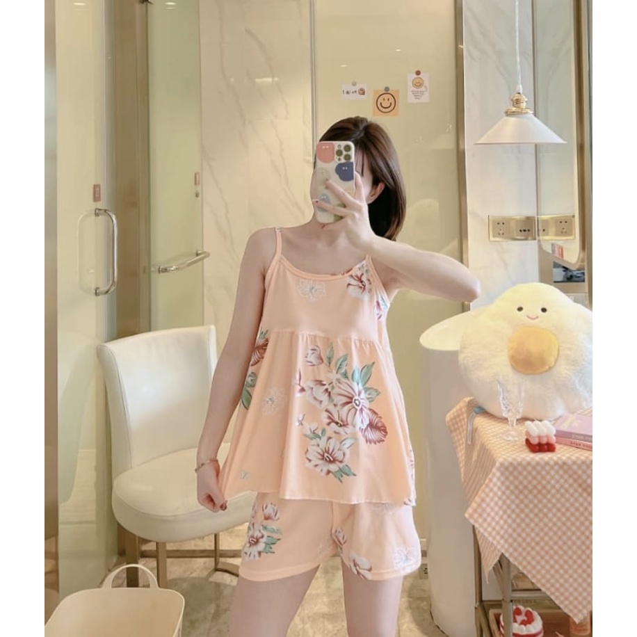 baju tidur tanktop tali wanita bahan spandex import-10.