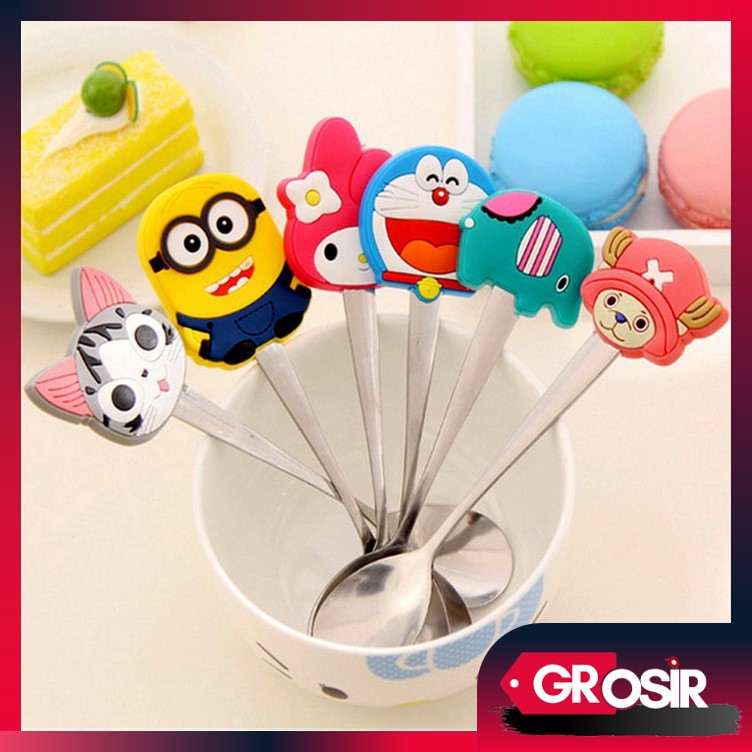 Grosir - H470 Sendok Teh Karakter / Sendok Kecil Karakter / Sendok Kecil Kartun Lucu Imut / Homeware