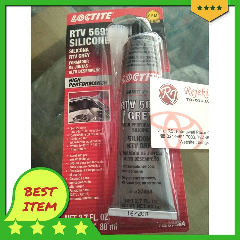 lem gasket loctite rtv 5699 grey sparepart mobil murah
