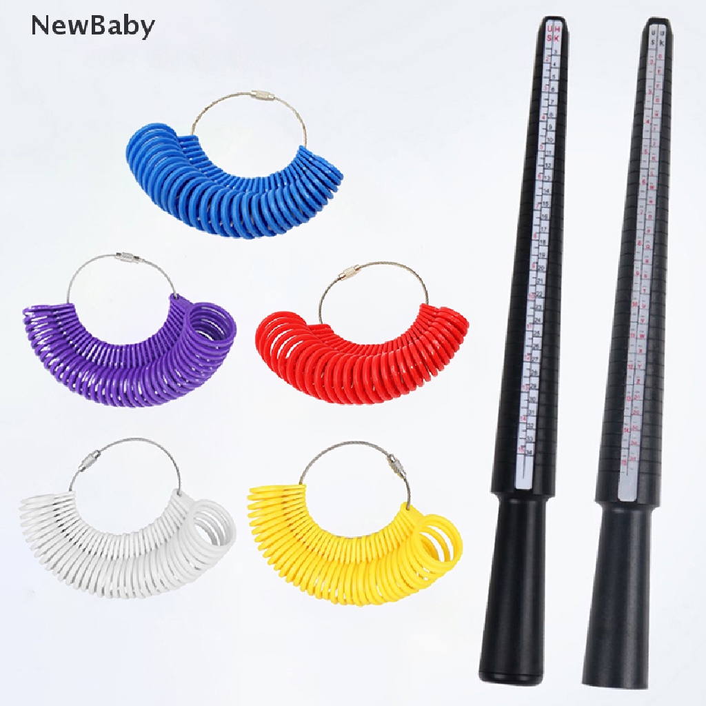 Set Alat Pengukur Cincin Bahan Plastik Untuk Membuat Perhiasan DIY