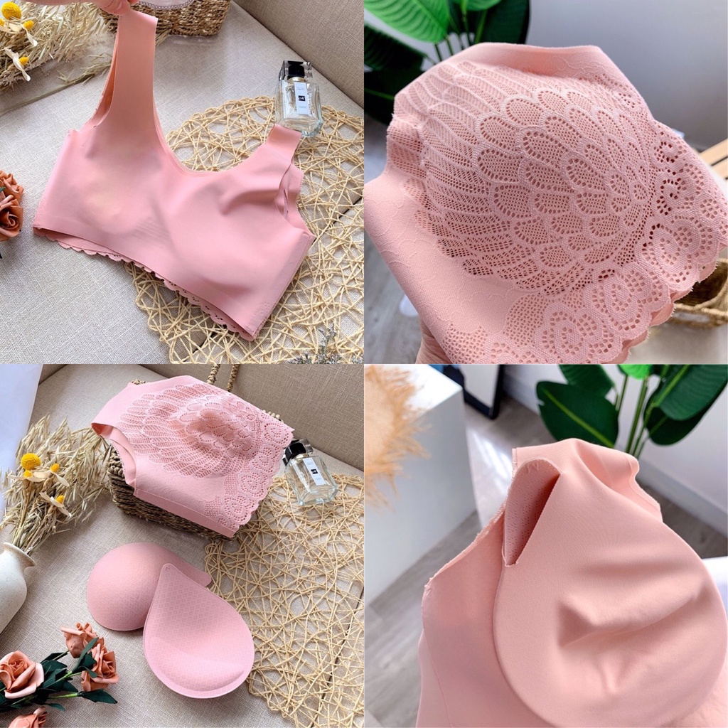Blackpink BH Wanita Lateks Renda Pakaian Dalam Bra Push Up Mulus 1248