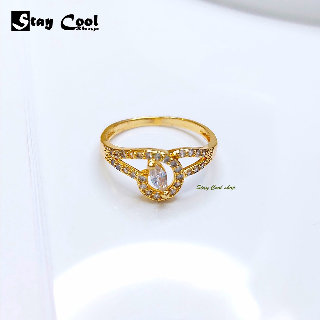 Cincin Wanita Mewah Anti Karat dan Luntur Model Terbaru 2021 / Cincin Wanita Korea Elegant bisa cod