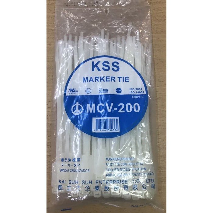 Marker Ties MCV 200 PUTIH / Marker Tie MCV-200 WHITE / Ties Labeling 20cm / Pengikat Label