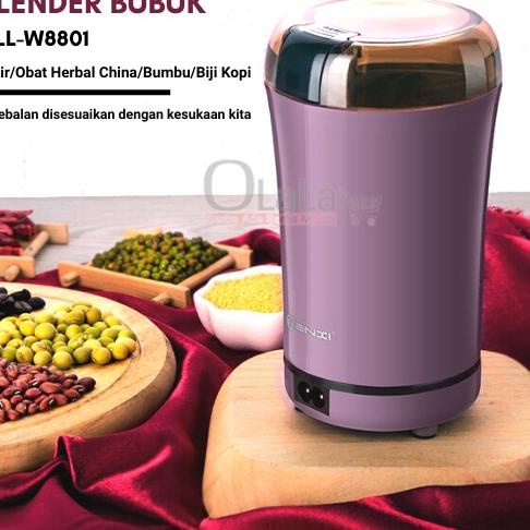 Terbagus.. Blender Chopper Bubuk Giling Kopi Cabe Beras Kacang Biji Portable OLL-W8801