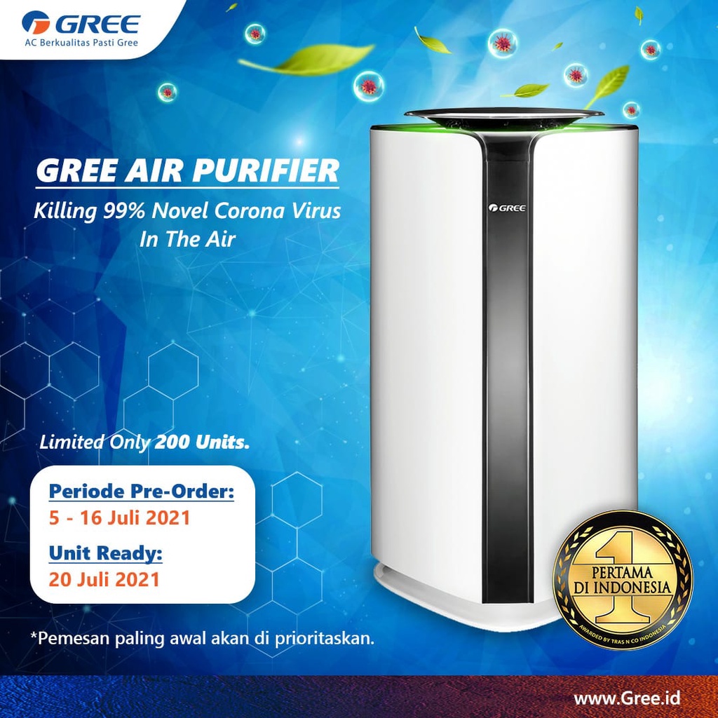 Gree Air Purifier GCC 400 DENA melawan Virus Corona dengan Filter plasma CEP