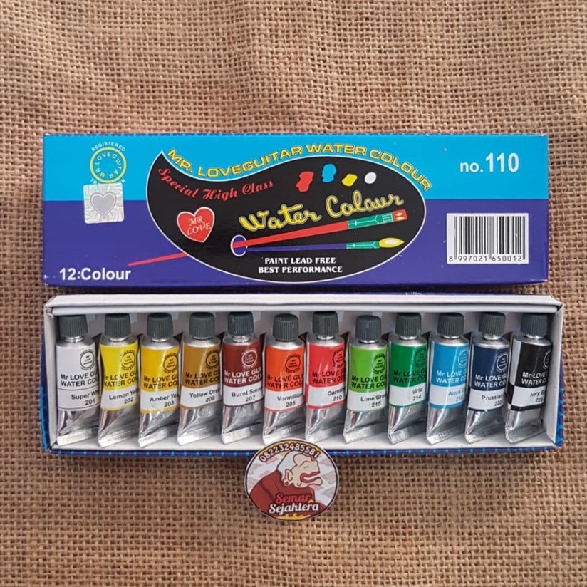 

[SET] CAT AIR / WATER COLOUR LOVE GUITAR NO 110 12 WARNA*