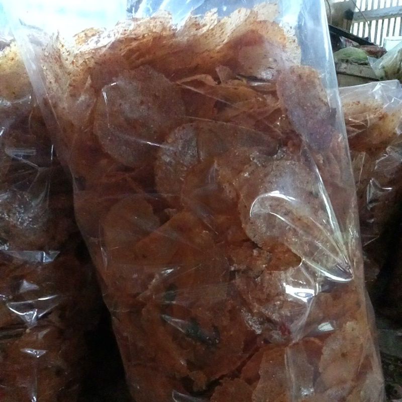 

kripik kaca 1kg/keripik pedas daun jeruk