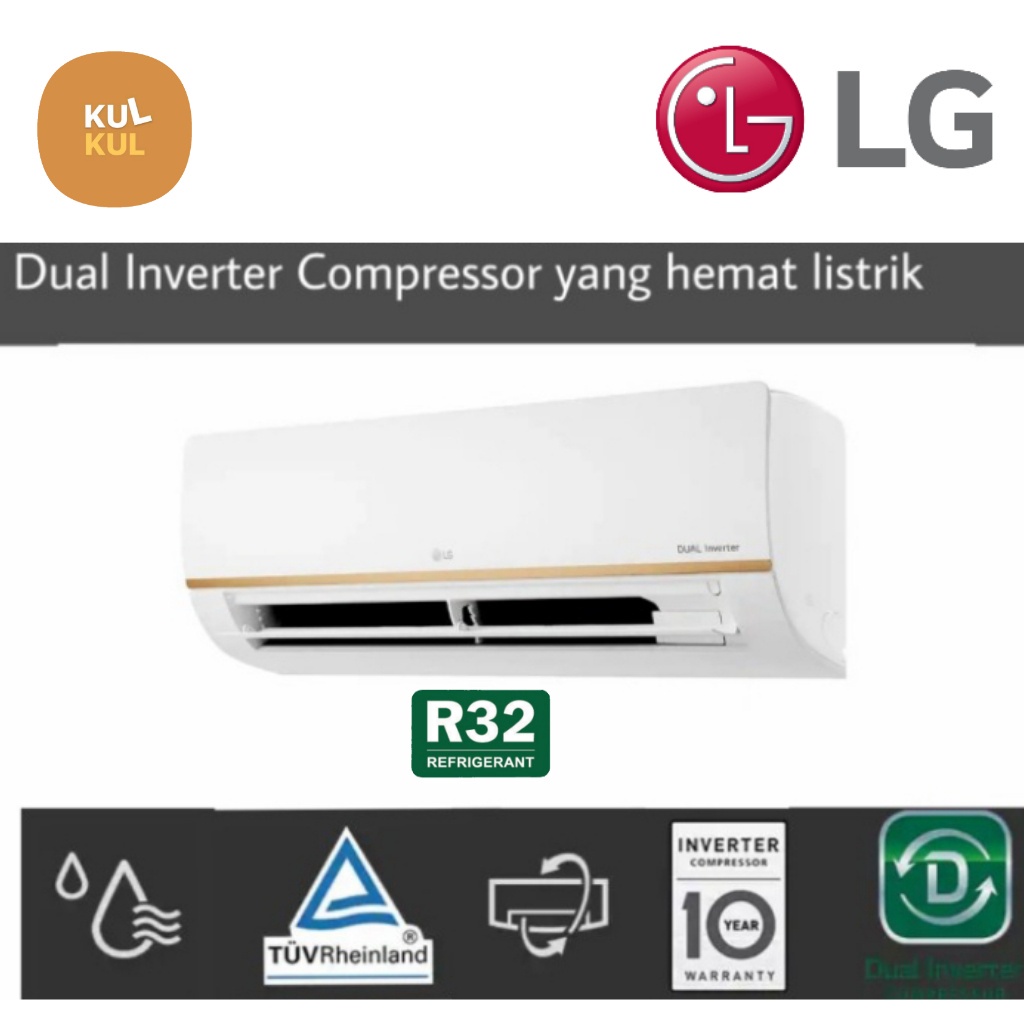 AC LG S10EV4 1PK INVERTER + PASANG