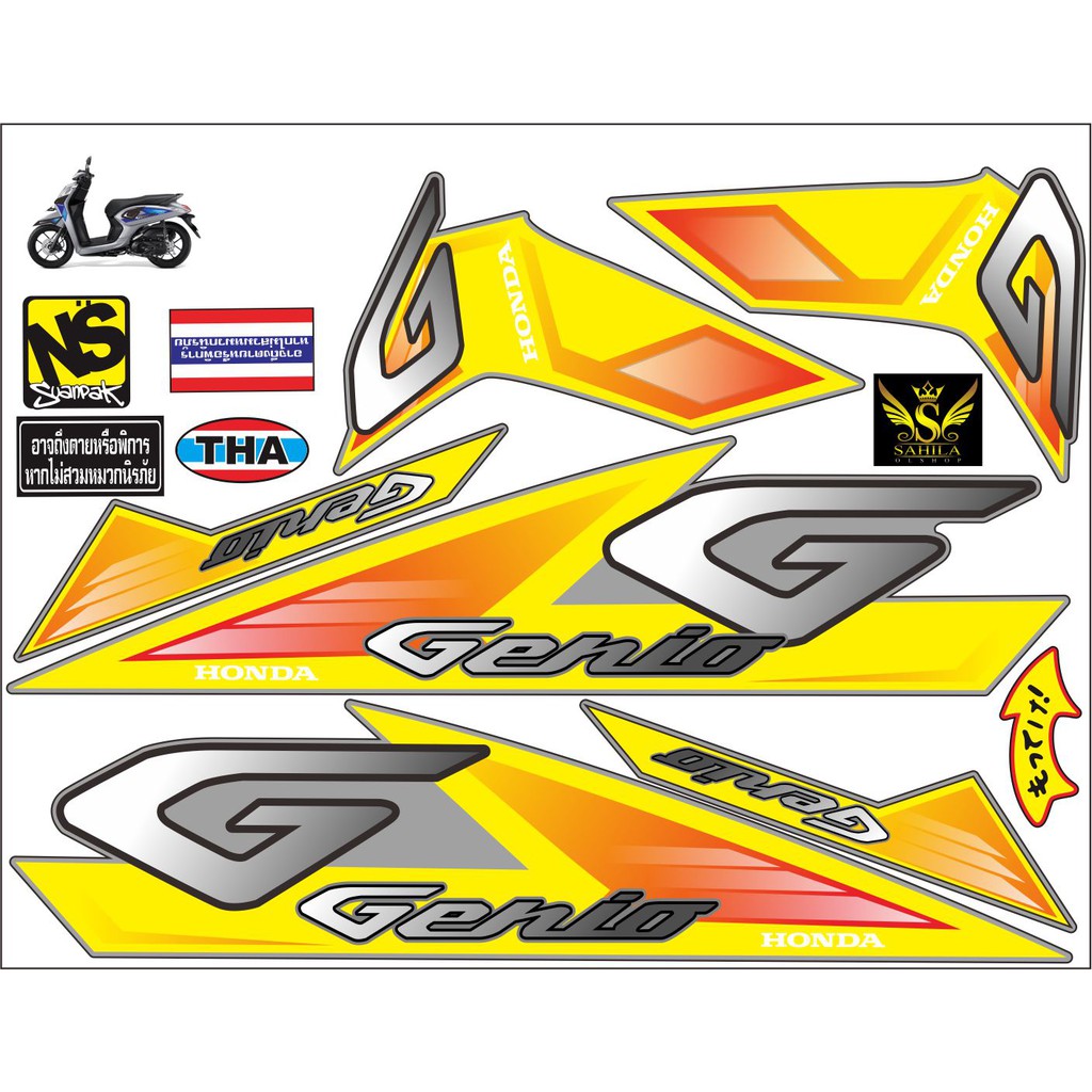 VARIASI STRIPING HONDA GENIO MOTOR GENIO