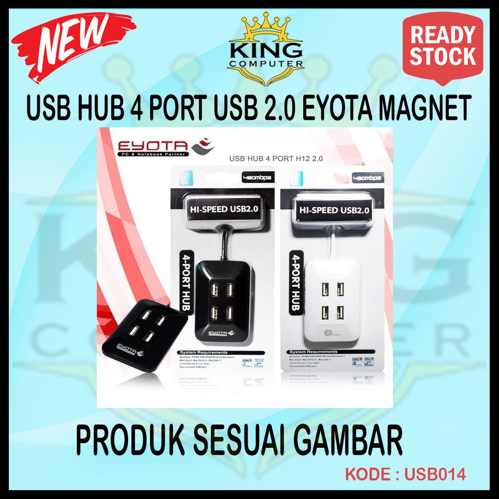 USB HUB 4 PORT USB 2.0 EYOTA MAGNET