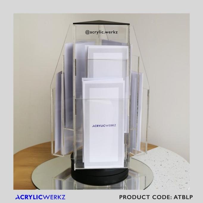 

Office & Stationery | Document Organizer | Acrylic Tempat Brosur Leaflet - Putar | Best Seller