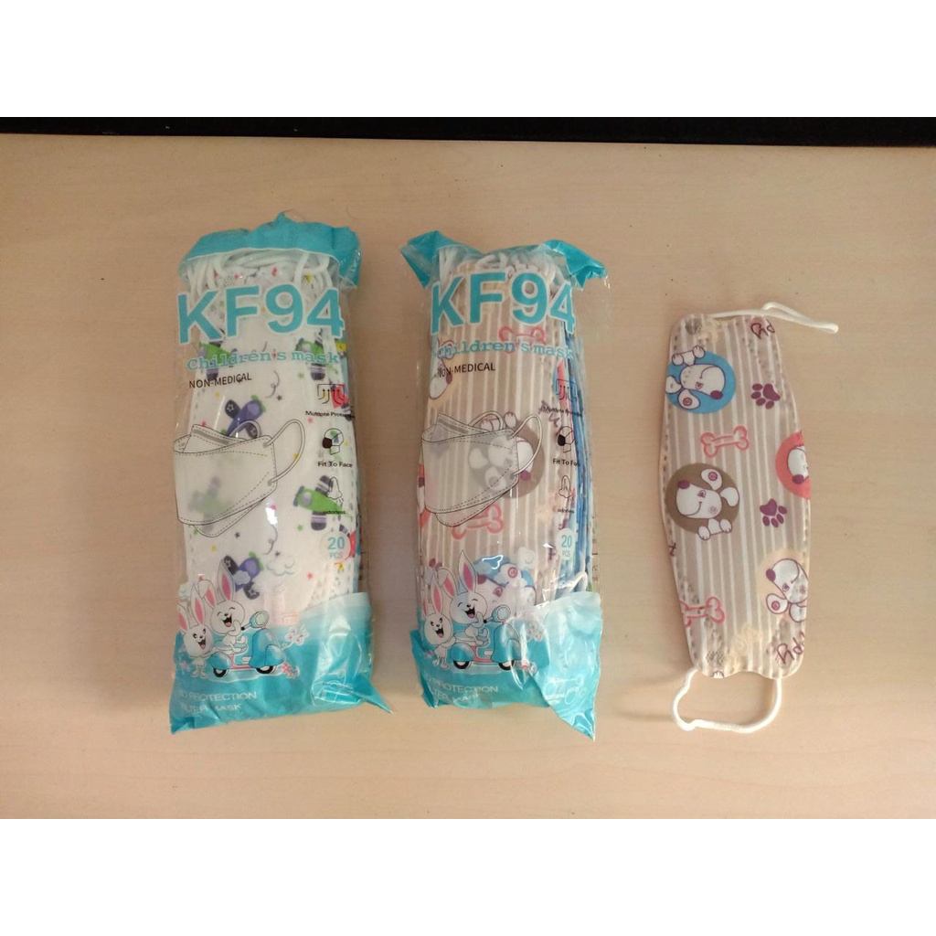 Masker ANAK KF94 isi 20 Gambar Kartun Random