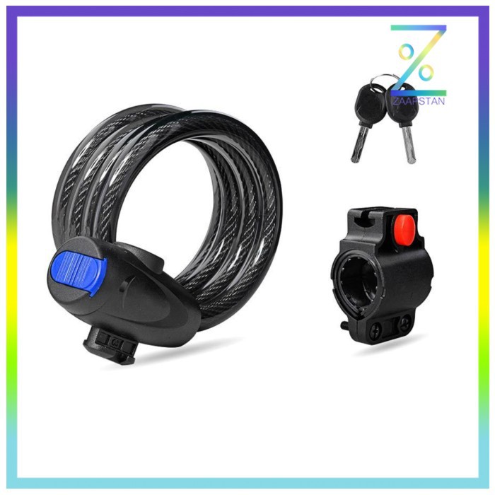 ZHANGJIANGLIANG Kunci Gembok Sepeda Anti Maling Cable Coil Lock Stainl