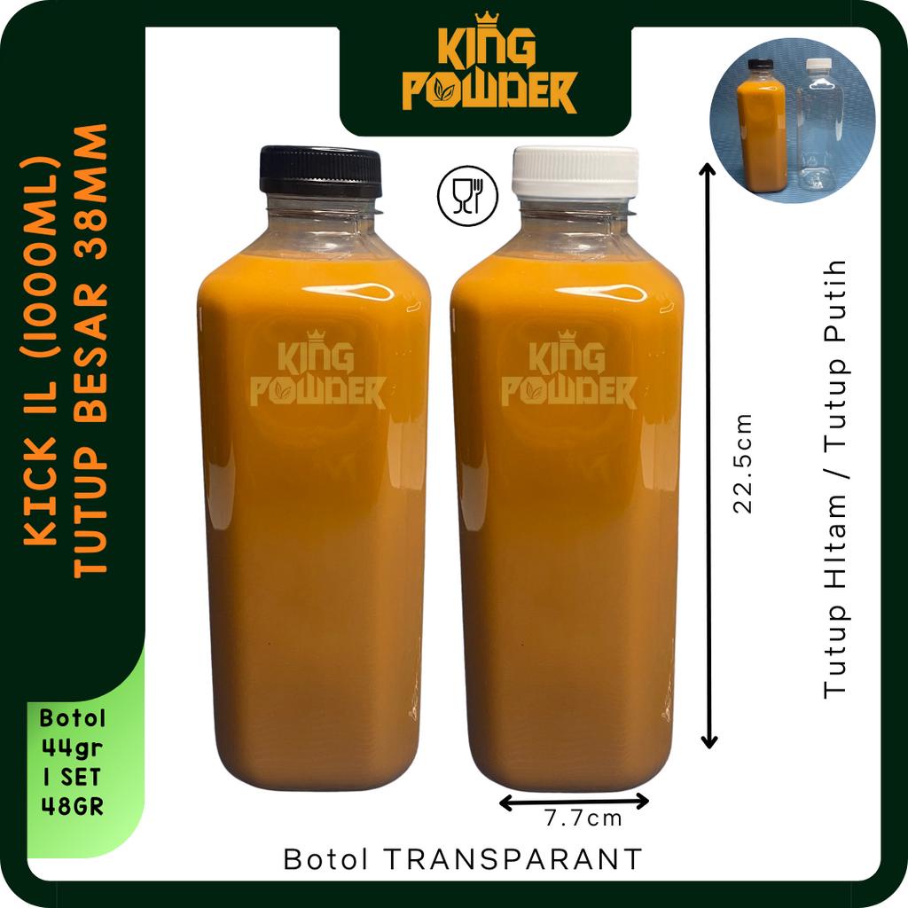 Botol Plastik 1000ml / Botol Kick / Botol Minuman / Botol Jus / Pet / Botol kotak