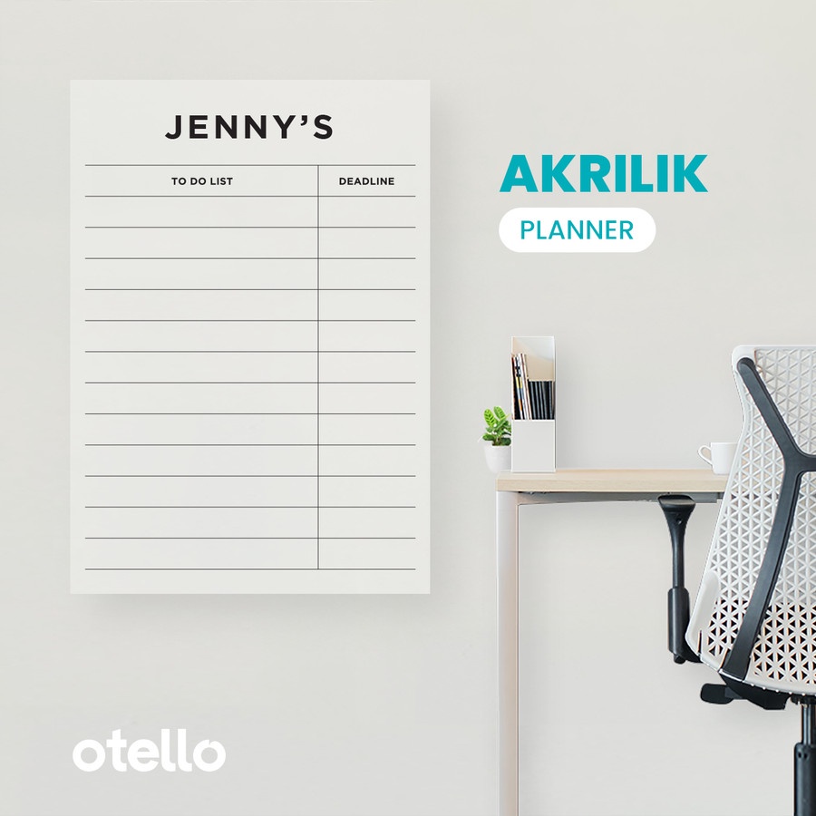 Acrylic Planner To Do List Custom Jadwal Akrilik Schedule Deadlines Dinding Acrilic