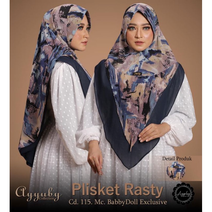 plisket Rasty ayyuby jilbab Khimar motif Cerutybabydoll terbaru original ayyuby