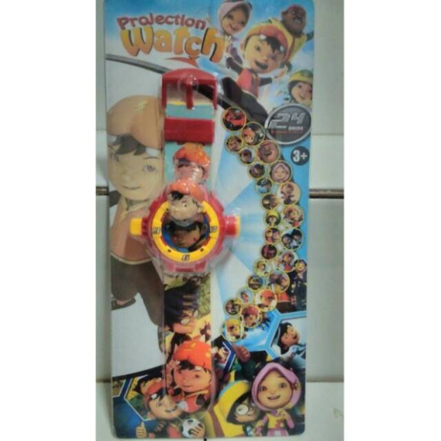 Jam Tangan Proyeksi Boboiboy / Jam Proyektor Karakter / Jam Tangan Anak Boboiboy