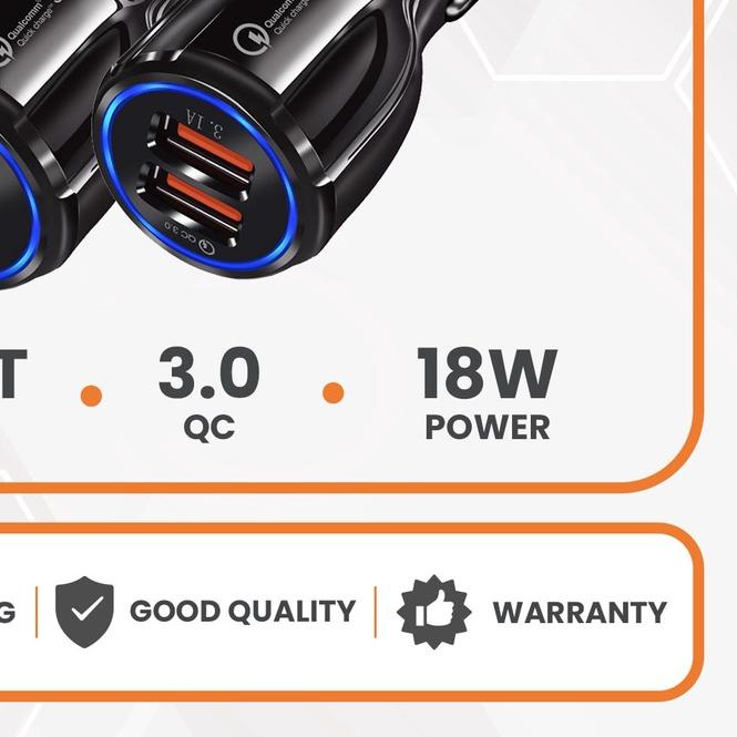 ♦ Giime.Id - 2 Port Charger Mobil Fast Charging Tahan Lama Original Impor ❊