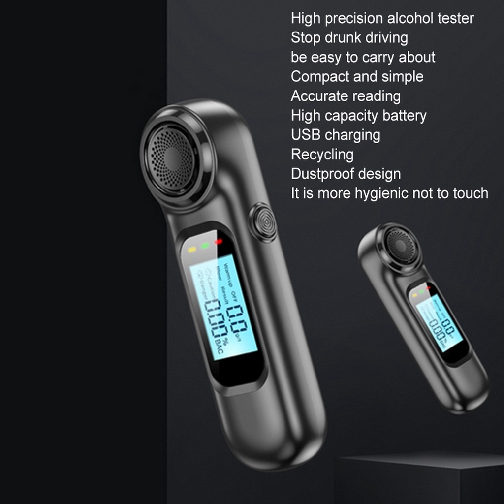 Alat Ukur Kadar Alkohol Digital Tester C7 Mini Breathalyzer Analyzer Alcohol LCD Detektor Display