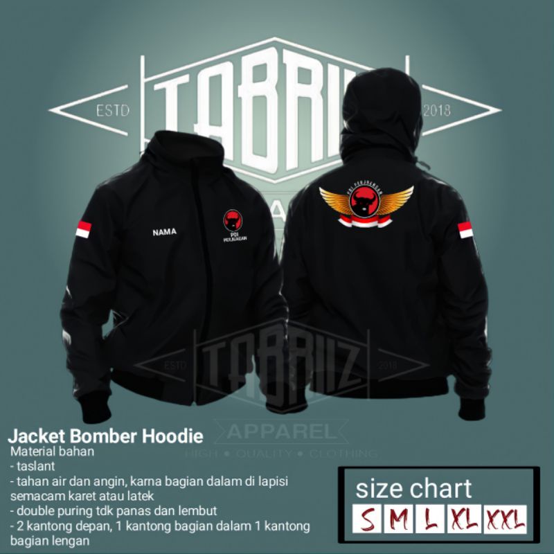 jaket bomber PDI PERJUANGAN