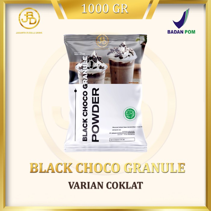 

DISKON - (BISA COD) Bubuk Minuman Premium Black Choco Granule 1Kg || JBD