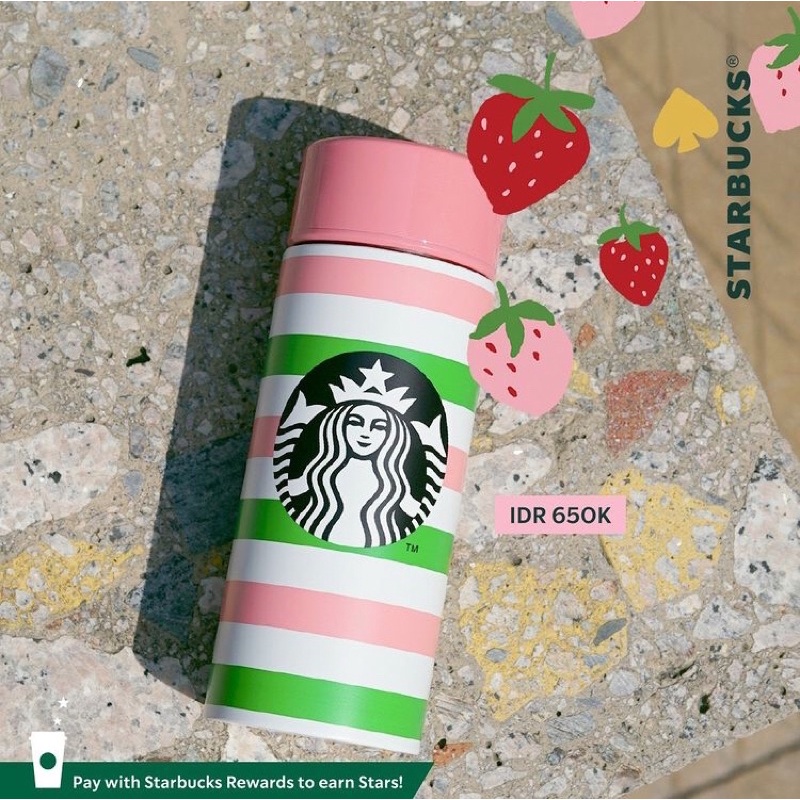 Package 2 Tumbler Starbucks x Kate Spade Stripes 12oz Stainless Tumbler