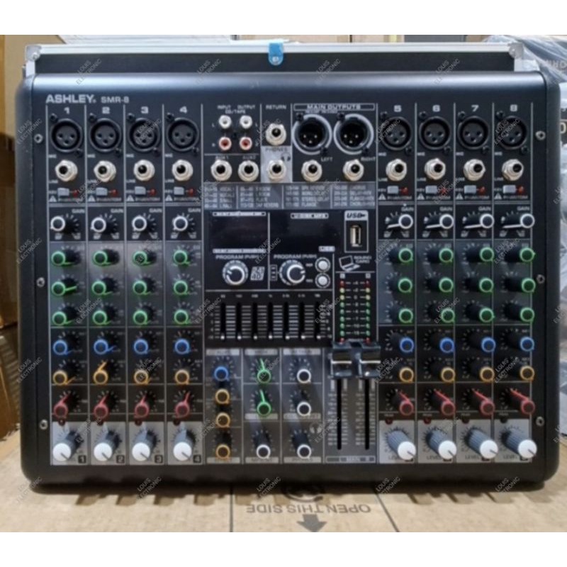 Mixer ASHLEY smr8 smr 8 smr-8 8 Channel ORI Bonus Koper Hardcase