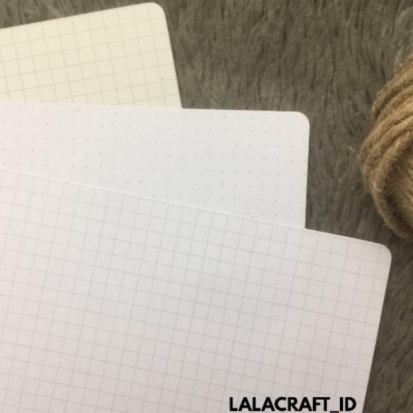 [KODE N9MCU] [100GSM Gading]Loose Leaf A5 dan B5 Grid/Dot Broken White (Putih Gading, Warna Novel)